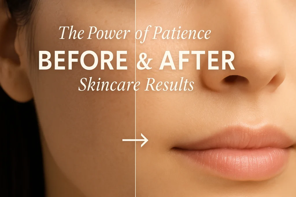 Before after skincare results