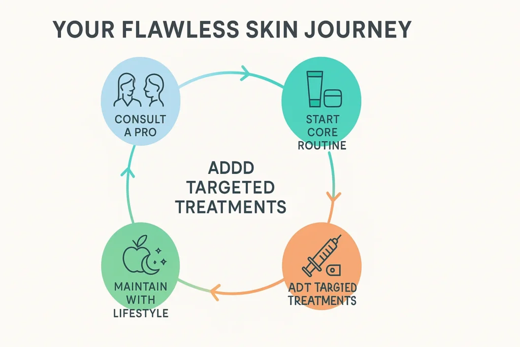 Flawless skin journey diagram