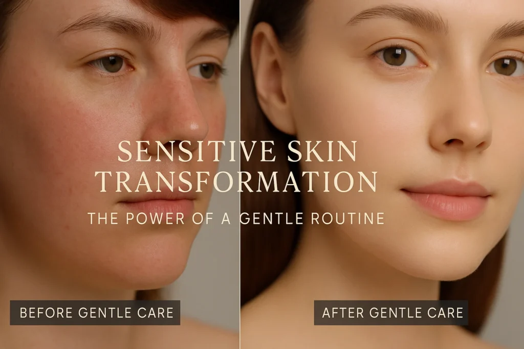 sensitive skin before after