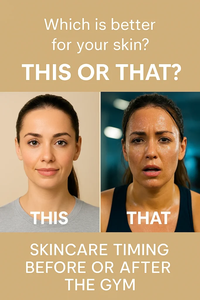 Skin before after gym