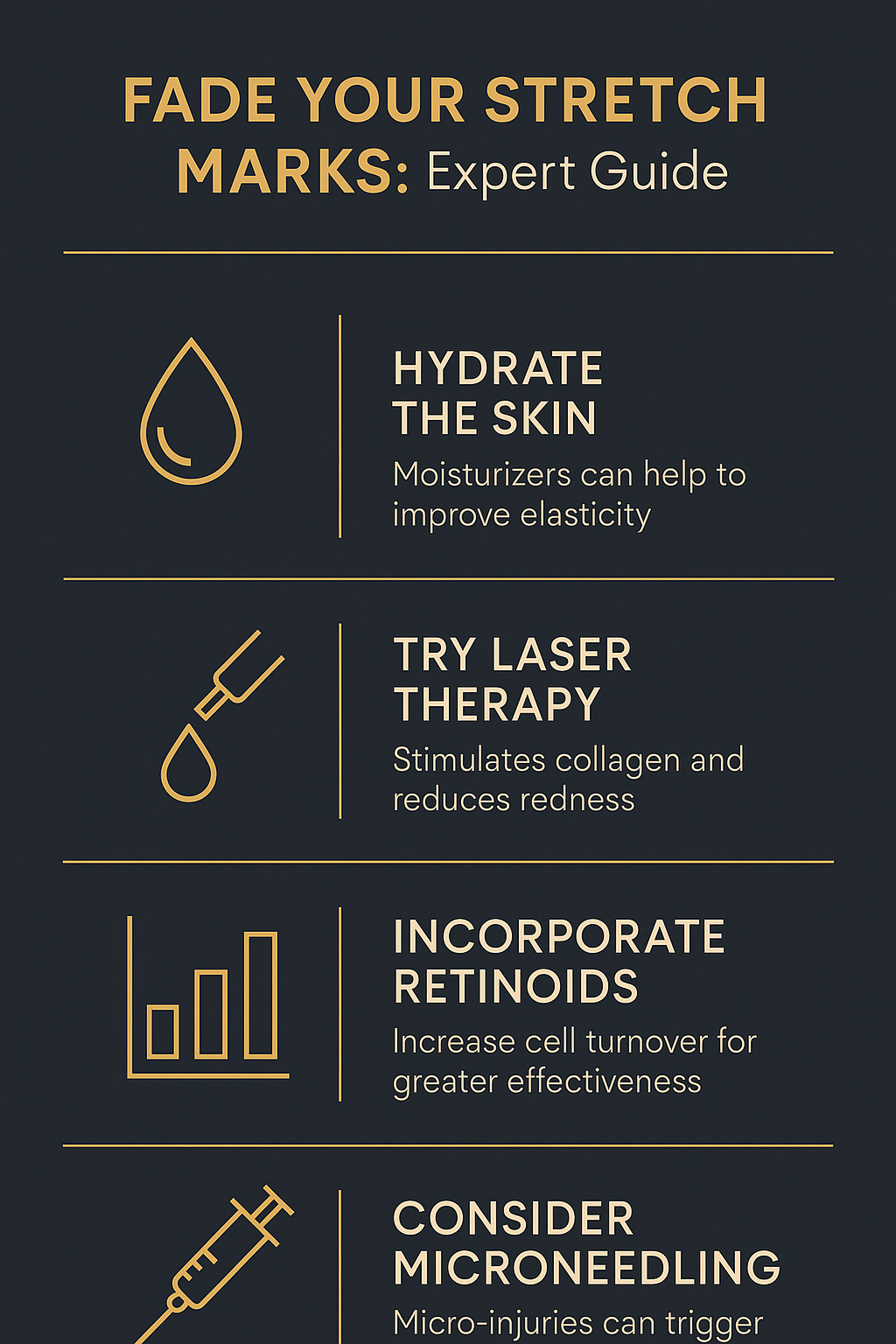 Fade stretch marks guide