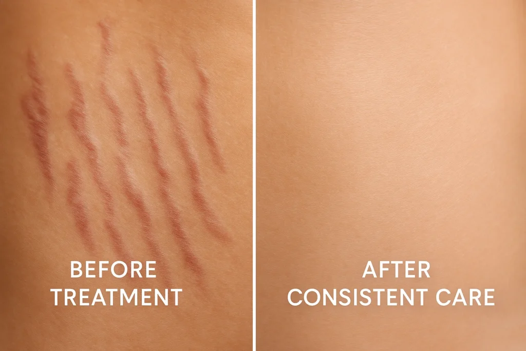 Stretch marks before after treatment