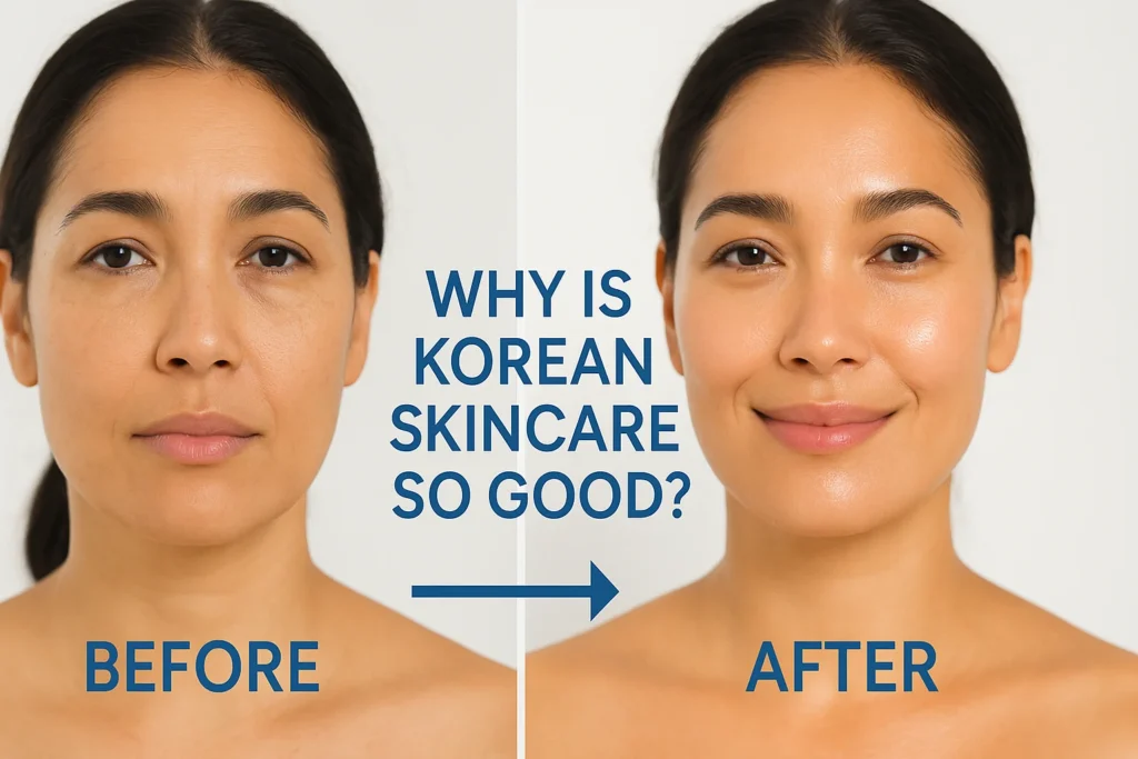 Korean skincare before after